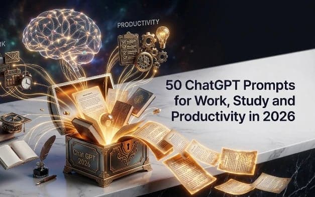 50 ChatGPT Prompts for Work, Study and Productivity in 2026